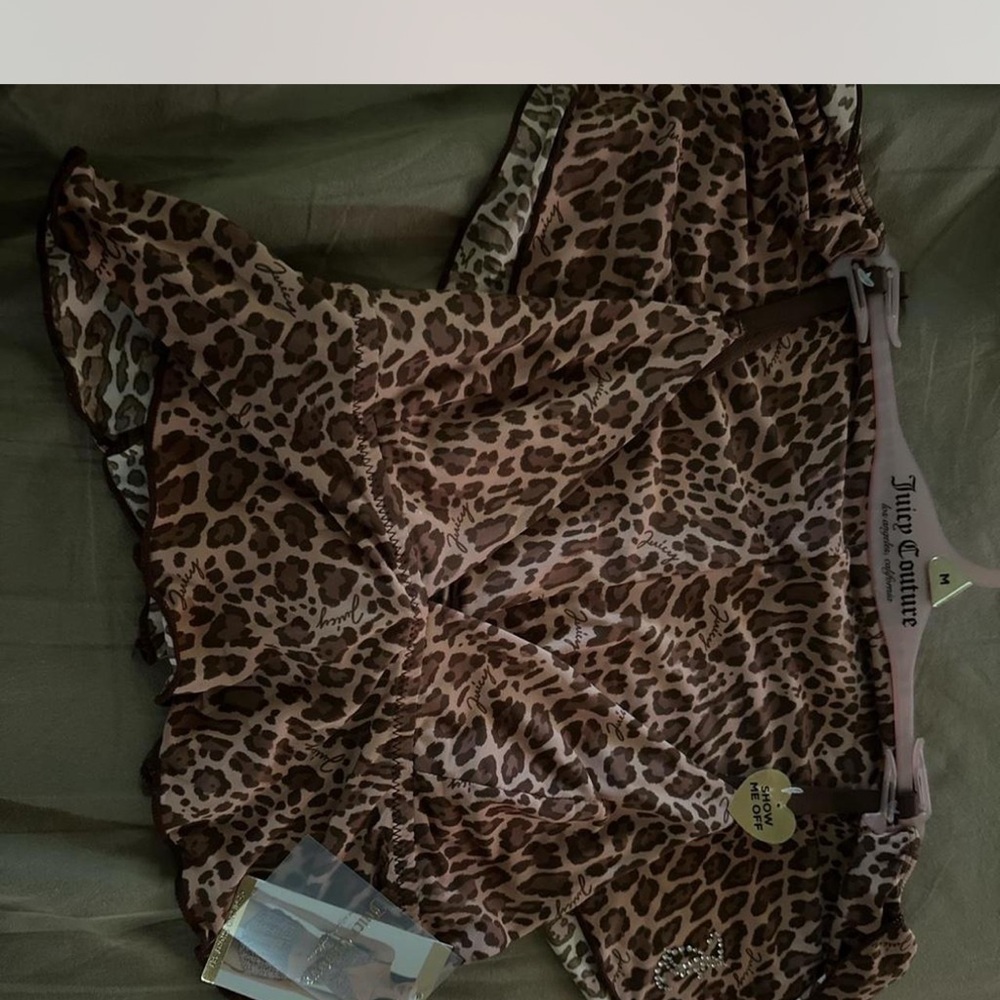 Juicy Couture Leopard Print Top - Brown/Tan